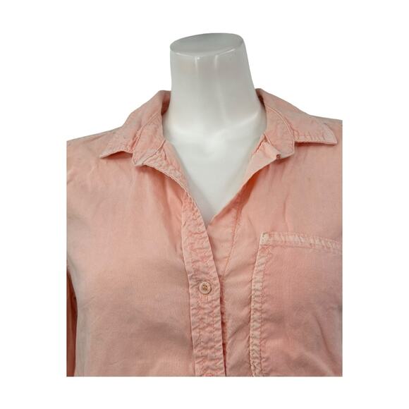 Bella Dahl Anthropologie Top Womens Small Blossom Pink Button Up Casual Summer - Picture 2 of 10